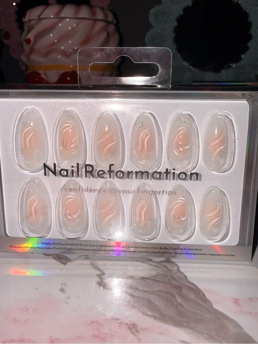 Nail Reformation Nude Swirl Press-On Nails